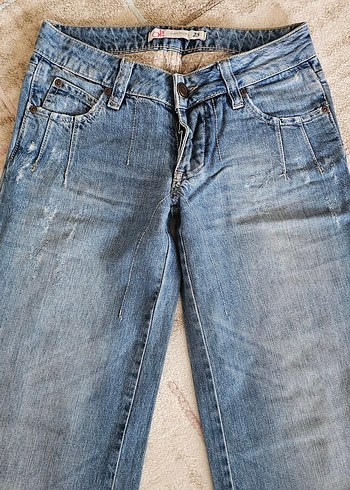xs Beden Geniş Kesim Midi Kadın Kot Pantolon