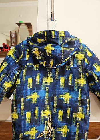 6 Yaş Beden Erkek Çocuk Mavi Bağcıklı Street Wear Mont