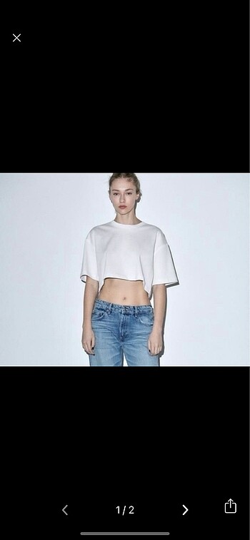 Zara crop tshirt