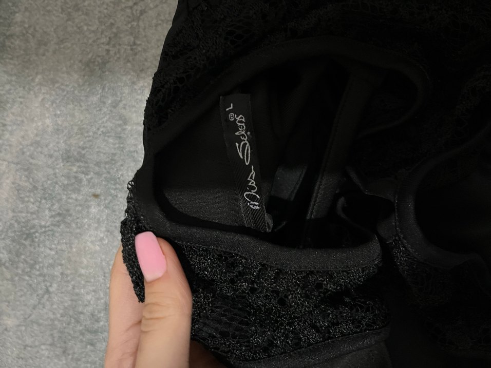 Dantel Detaylı Siyah Midi Gotik Elbise - Görsel 3