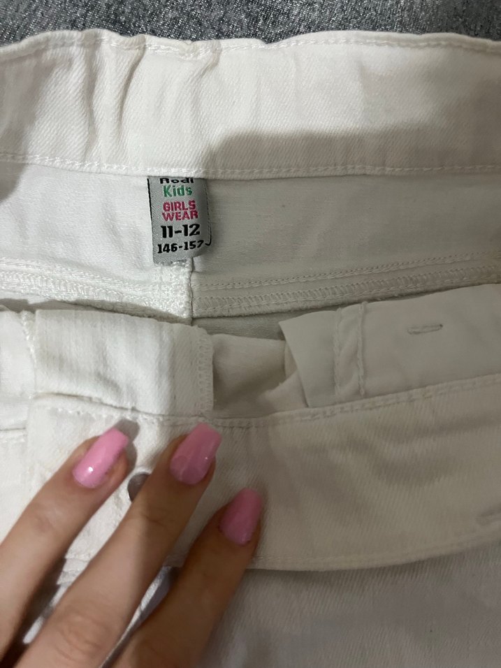 Düğmeli Beyaz Mini Kadın Etek - Görsel 2