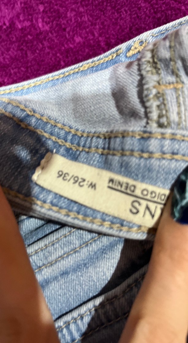 Nakışlı Dantel Detaylı Mavi Bohem Kadın Kot Pantolon - Görsel 2