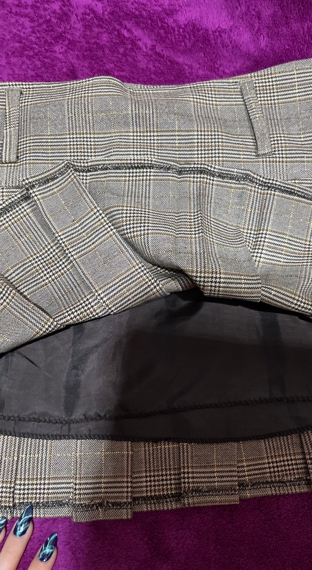 Bej Pilili Midi Etek - Görsel 3