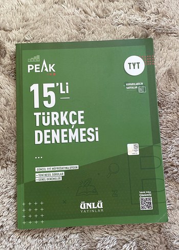 PEAK TYT 15'li Türkçe Denemesi Kitabı