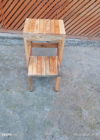 Bej Ahşap Basamak Taburesi - Görsel 11