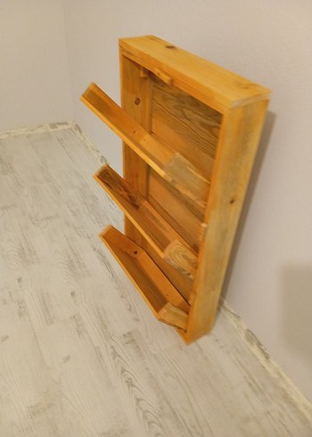 Bej Parlak Ahşap Dolap Düzenleyici - Görsel 8