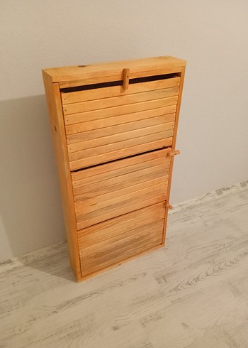 Bej Parlak Ahşap Dolap Düzenleyici - Görsel 10