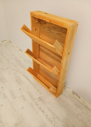 Bej Parlak Ahşap Dolap Düzenleyici - Görsel 4