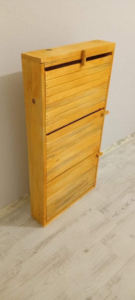 Bej Parlak Ahşap Dolap Düzenleyici - Görsel 2