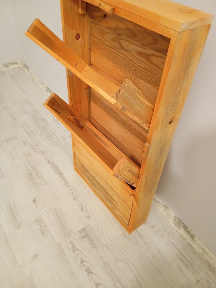 Bej Parlak Ahşap Dolap Düzenleyici - Görsel 5