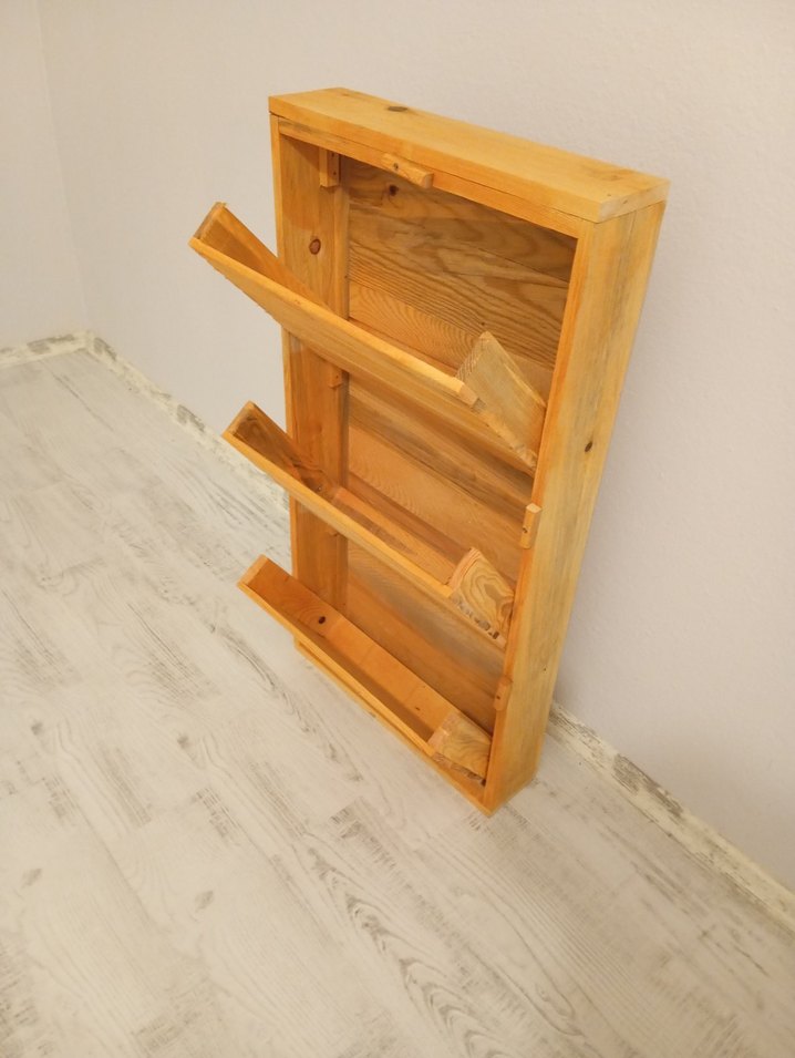 Bej Parlak Ahşap Dolap Düzenleyici - Görsel 4