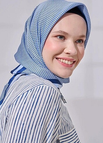 Diğer Monetta Twill Eşarp Serisi Bubble-Mavi