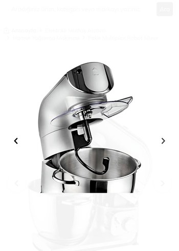 Gri Beyaz Mutfak şefi, hamur yoğurma makinesi - Görsel 3