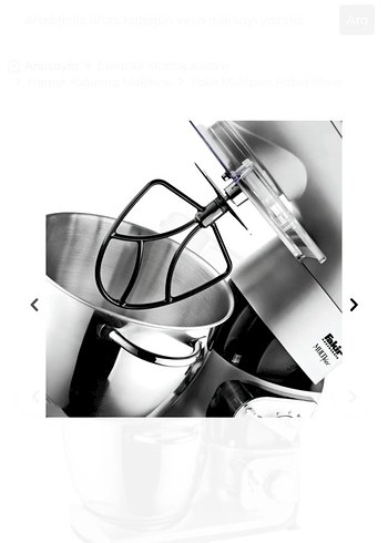 Gri Beyaz Mutfak şefi, hamur yoğurma makinesi - Görsel 2