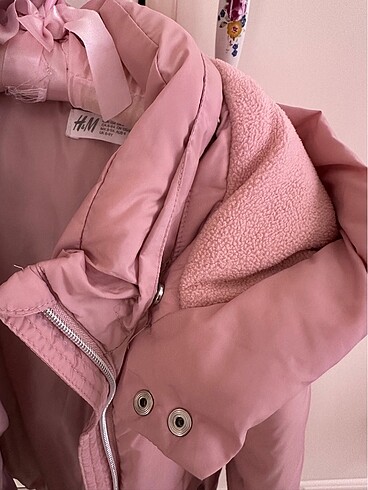 9 Yaş Beden pembe Renk H&M kız çocuk mont 8-9 yaş
