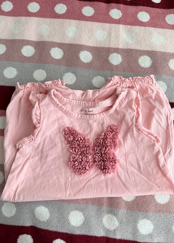 Pembe Kelebek Detaylı Kız Tulum