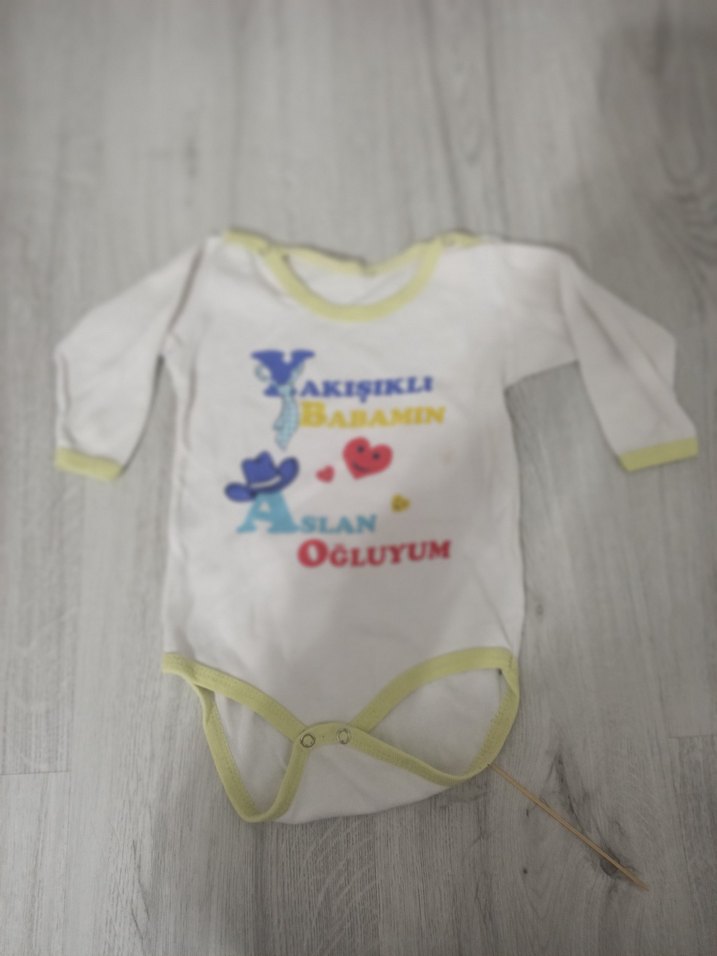 Uzun Kollu Beyaz Bebek Body Velcro'lu - Görsel 2