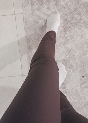 Kahverengi kumaş pantolon - Görsel 2