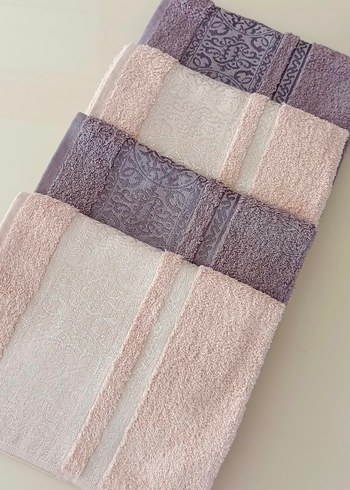Nakışlı Bohem Tarzı Pastel El Yüz Havlu Seti 4 adet fiyatıdır