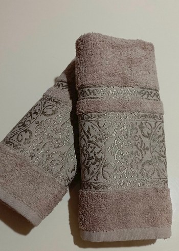  Beden Nakışlı Kahverengi Havlu 2 Adet Fiyatıdır