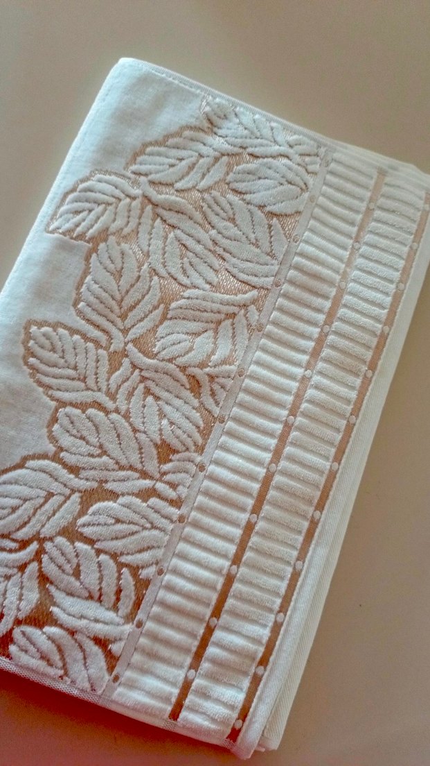 2 adet yaprak desenli el yüz havlusu - Görsel 3