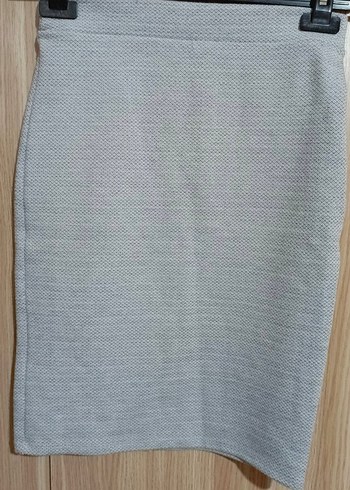 Bej Triko Midi Kalem Etek - Görsel 4