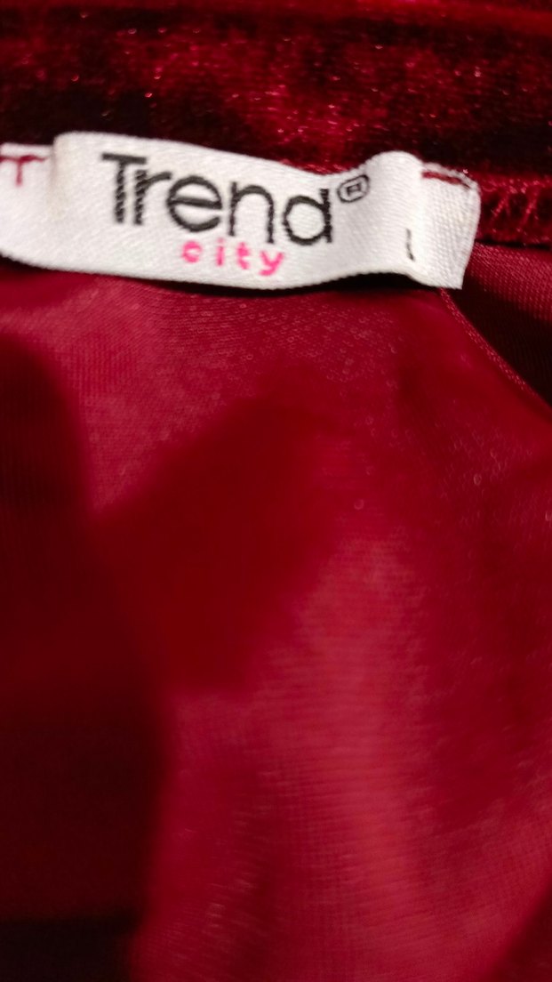 Bordo Kadife Uzun Kollu Kadın Bluz - Görsel 3