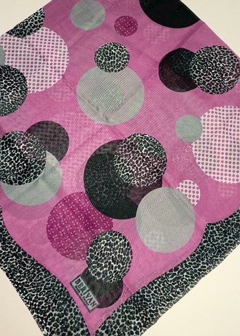 Dantel Detaylı Pembe Kadın Fular - Görsel 2