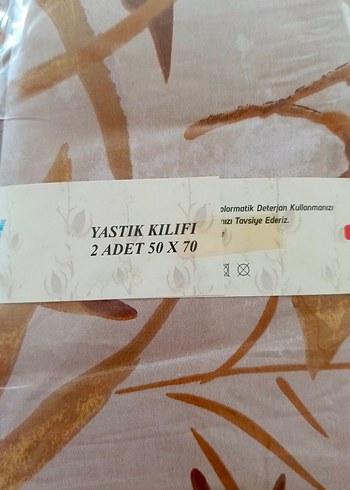 Diğer Pamuker Ev Koleksiyonu Bej fermuarlı yastık kılıfı 2 adet