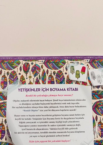 Beden Yetişkinler İçin Renkli Objeler Boyama Kitabı