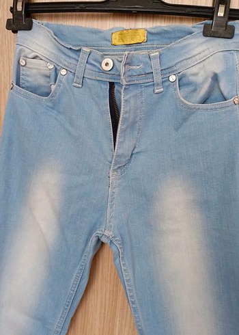 30 Beden Mavi Midi Boy Kadın Denim Pantolon