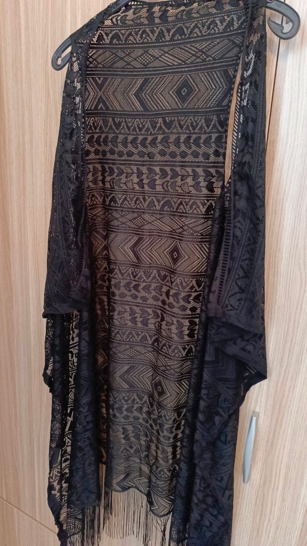 Siyah Bohem Dökümlü pareo - Görsel 5