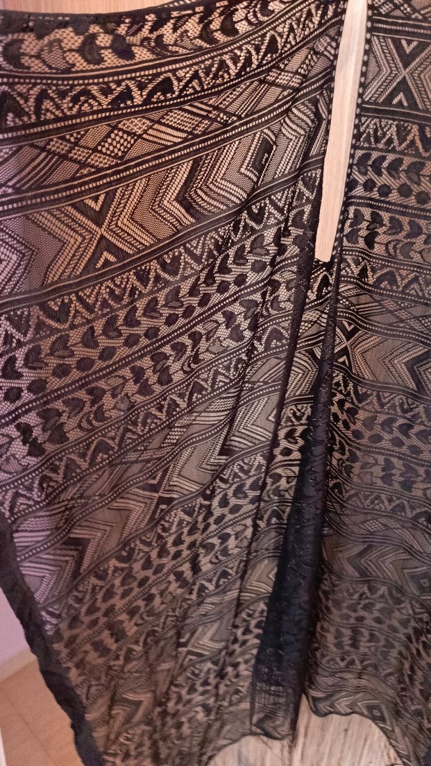 Siyah Bohem Dökümlü pareo - Görsel 2