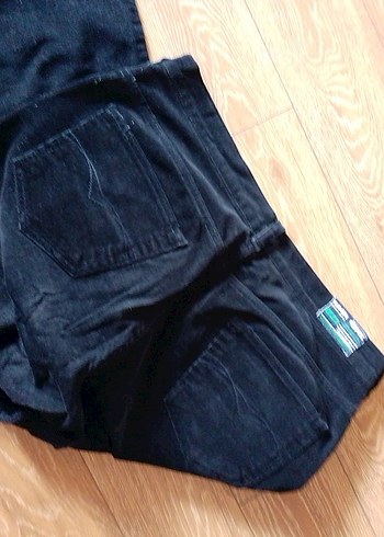 40 Beden siyah Renk Kadın Siyah Kemerli Skinny Denim Pantolon
