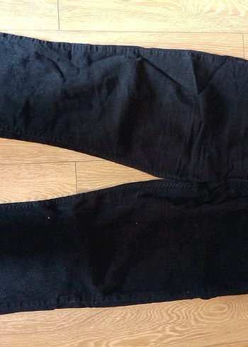 40 Beden Kadın Siyah Kemerli Skinny Denim Pantolon