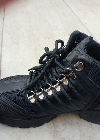 Siyah Erkek Biker Spor Ayakkabı Bağcığı - Görsel 5