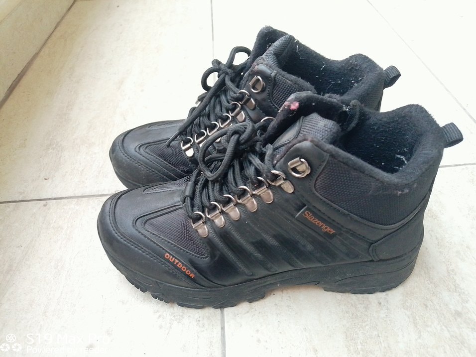 Siyah Erkek Biker Spor Ayakkabı Bağcığı - Görsel 2