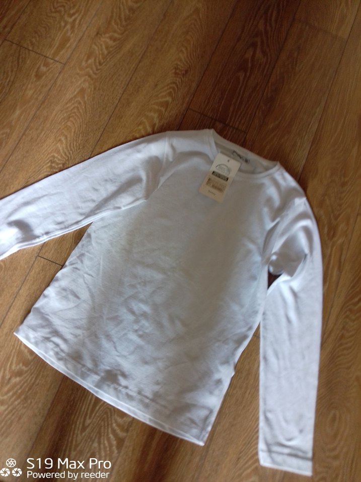 Beyaz Uzun Kollu Kız çocuk Tisort - Görsel 3