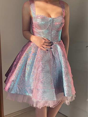 Prenses model abiye elbise