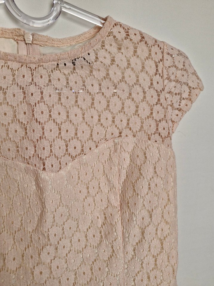 Açık Pembe Midi Dantel Detaylı Kadın Takım - Görsel 3