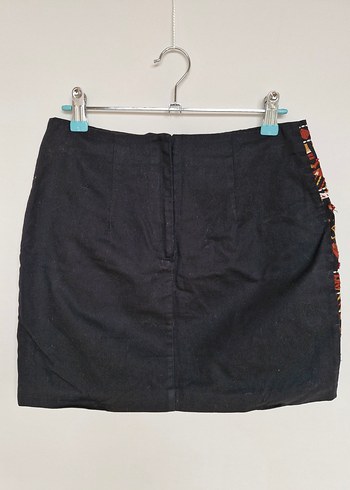 Boncuk İşlemeli Bohem Mini Etek - Görsel 2