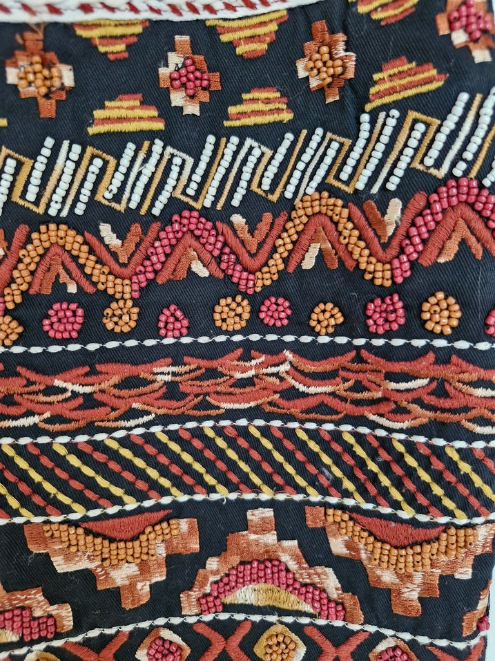 Boncuk İşlemeli Bohem Mini Etek - Görsel 4