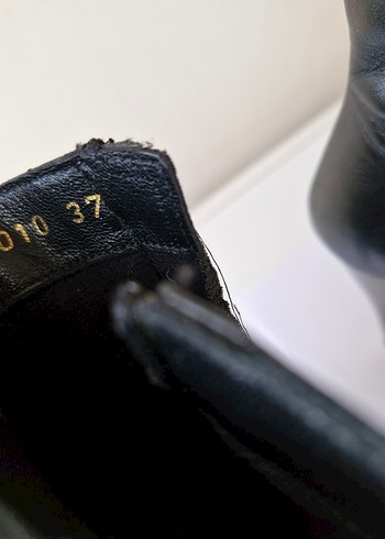 Hakiki Deri Siyah Stiletto Topuklu Fermuarlı Kadın Bot - Görsel 8