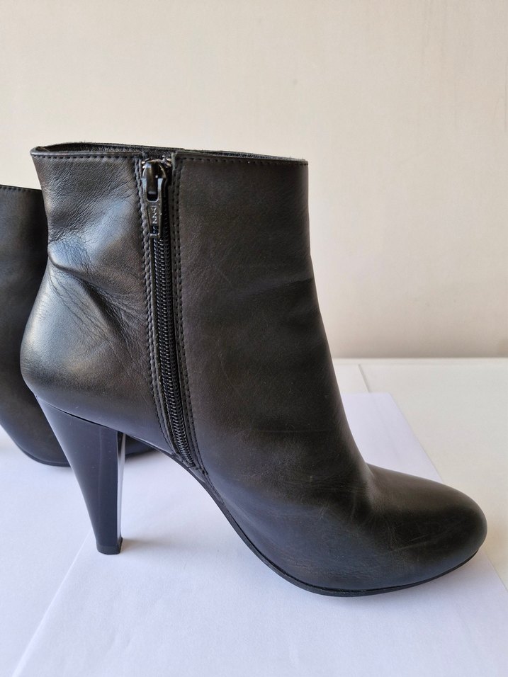 Hakiki Deri Siyah Stiletto Topuklu Fermuarlı Kadın Bot - Görsel 5