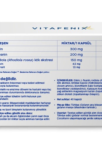 Vitafenix Rhodiolin Radiola ekstresi40 Tablet - Görsel 2
