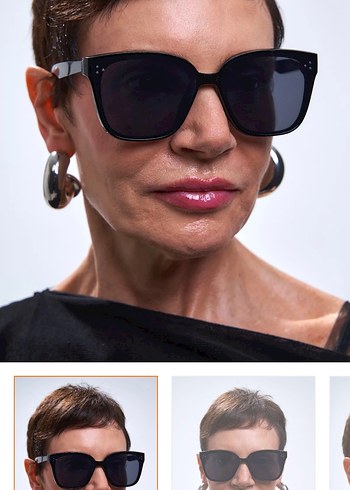 Bilge karga Kadın Siyah Klasik Güneş Gözlüğü - Görsel 3