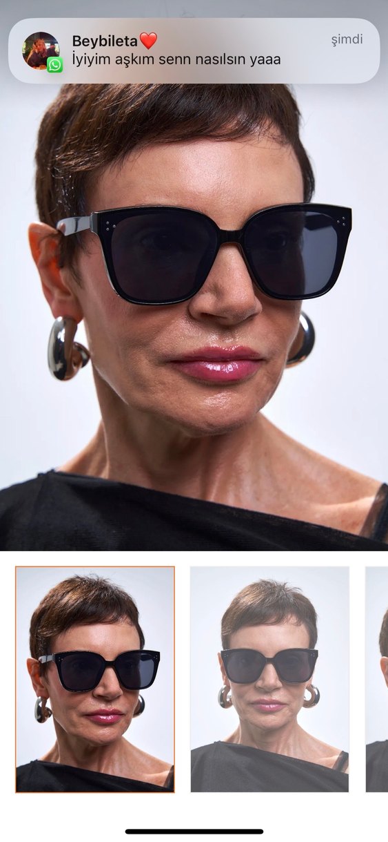 Bilge karga Kadın Siyah Klasik Güneş Gözlüğü - Görsel 4