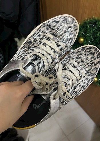 Leopar Desenli Kadın Sneakers - Görsel 5