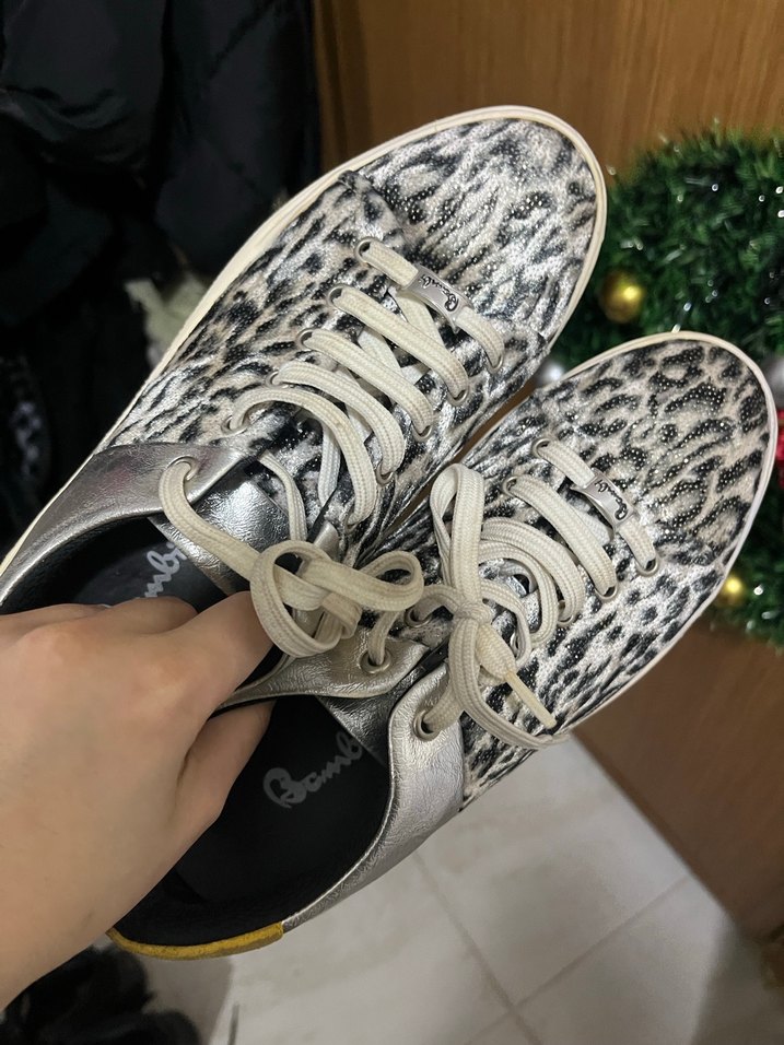 Leopar Desenli Kadın Sneakers - Görsel 5
