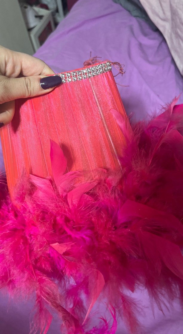 Püsküllü Pembe avize başlığı - Görsel 3